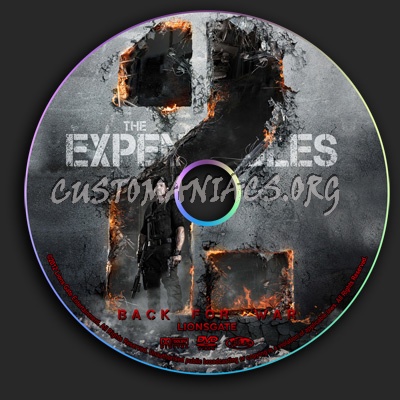 The Expendables 2 dvd label