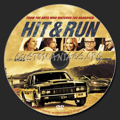 Hit & Run (2012) dvd label