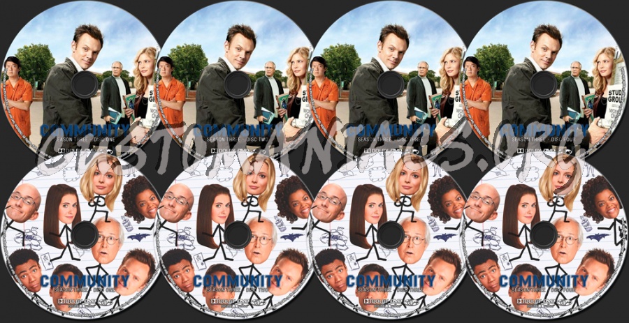 Community Season 3 dvd label