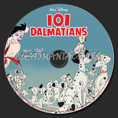 101 Dalmatians (1961) dvd label