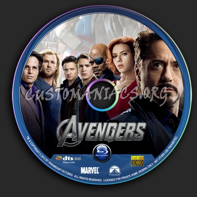 The Avengers blu-ray label