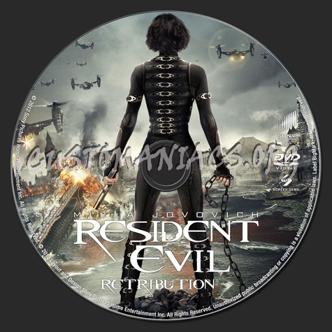 Resident Evil: Retribution dvd label