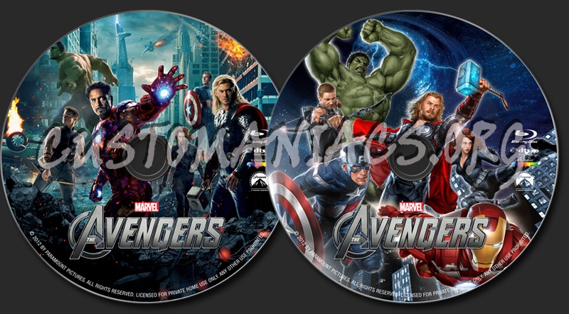 The Avengers blu-ray label