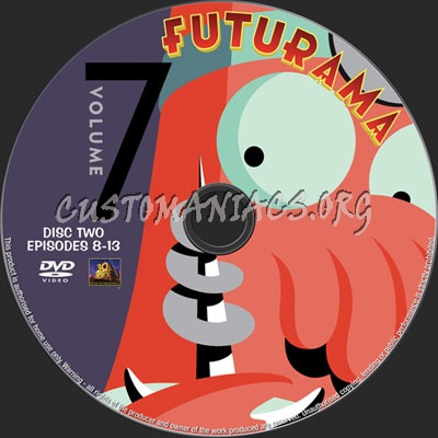 Futurama Volume 7 dvd label