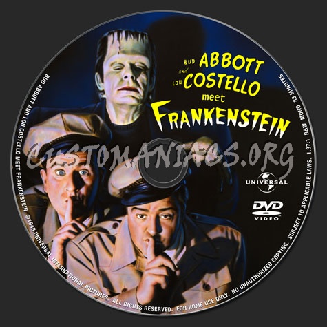 Bud Abbott and Lou Costello Meet Frankenstein dvd label