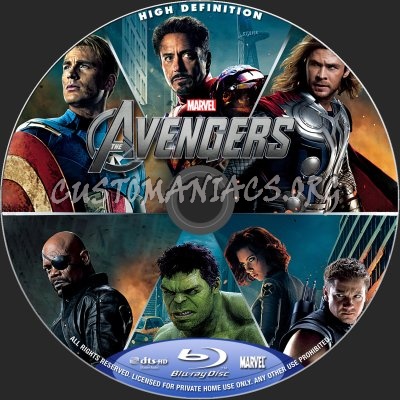 The Avengers 2D+3D blu-ray label