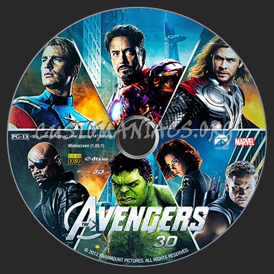 The Avengers ( 3D ) blu-ray label