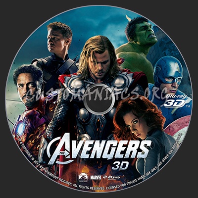 The Avengers ( 3D ) blu-ray label