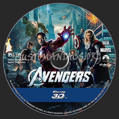 The Avengers ( 3D ) blu-ray label