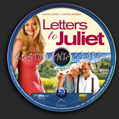 Letters To Juliet blu-ray label