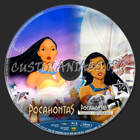 Pocahontas - Pocahontas II: Journey to a New World blu-ray label