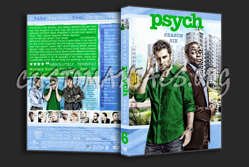 Psych Season 6 dvd cover