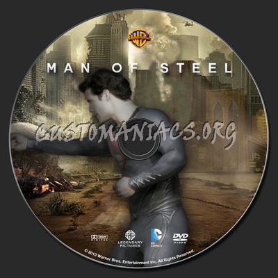 Man of Steel dvd label