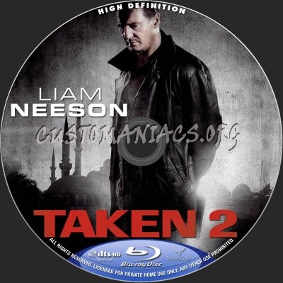 Taken 2 blu-ray label