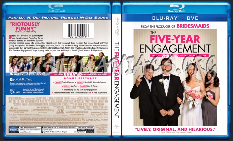 The Five-Year Engagement blu-ray cover