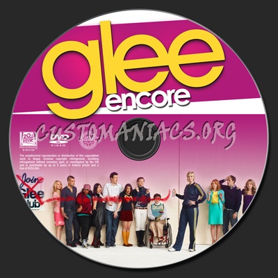 Glee Encore dvd label