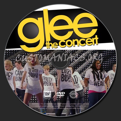 Glee the concert dvd label