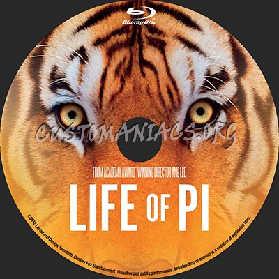 Life of Pi blu-ray label