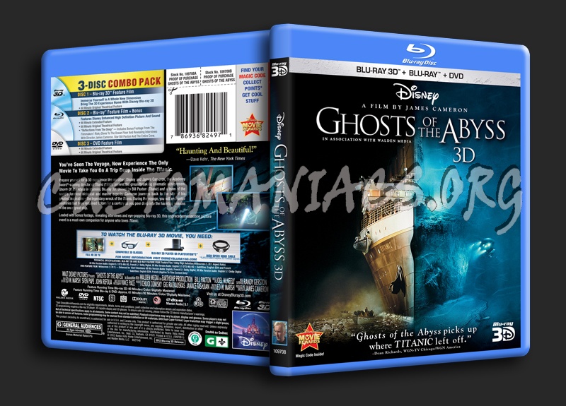 Ghosts of the Abyss 3D blu-ray cover