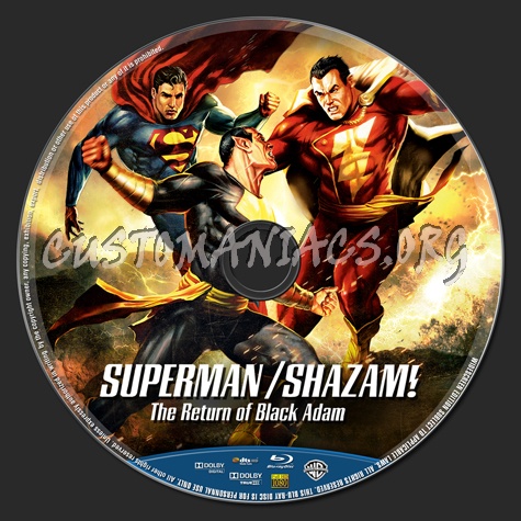 Superman / Shazam! The Return of Black Adam blu-ray label