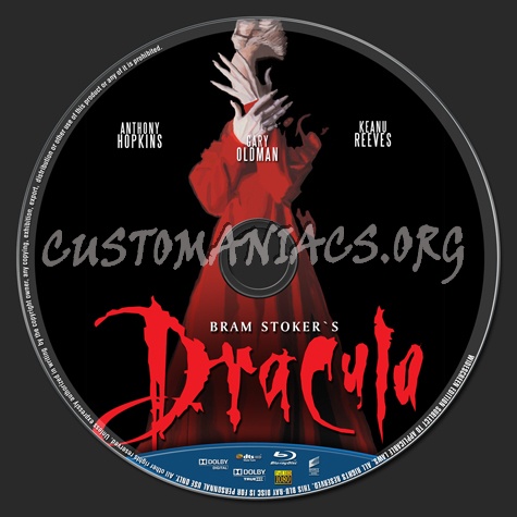 Bram Stocker's Dracula blu-ray label