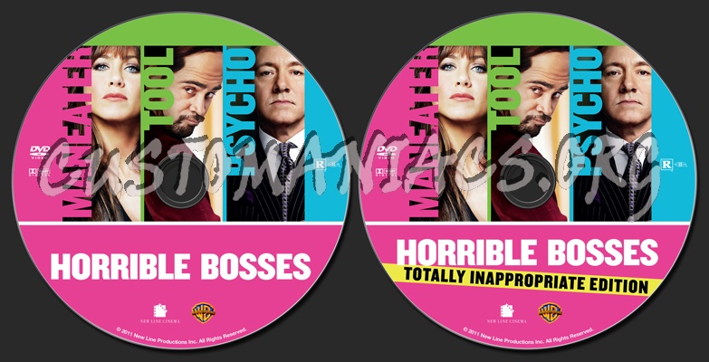 Horrible Bosses dvd label