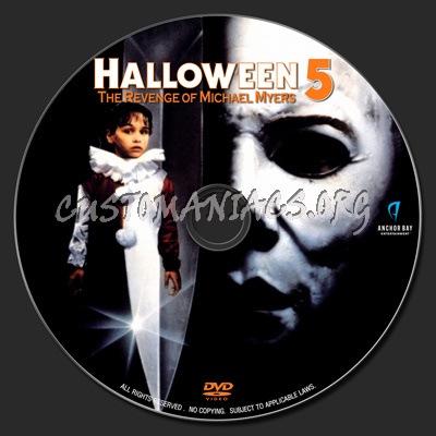 Halloween 5 : The Revenge Of Michael Myers (1989) dvd label