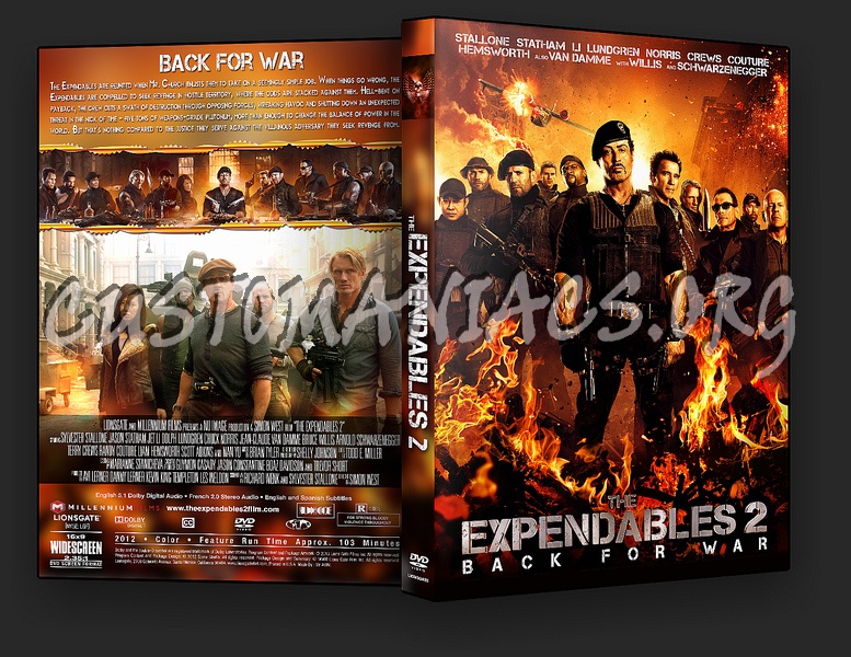 The Expendables 2 dvd cover