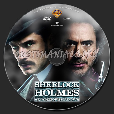 Sherlock Holmes: A Game of Shadows dvd label