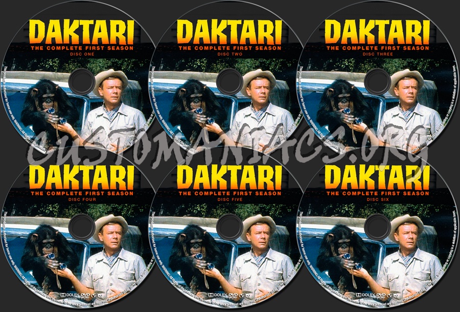 Daktari Season One dvd label
