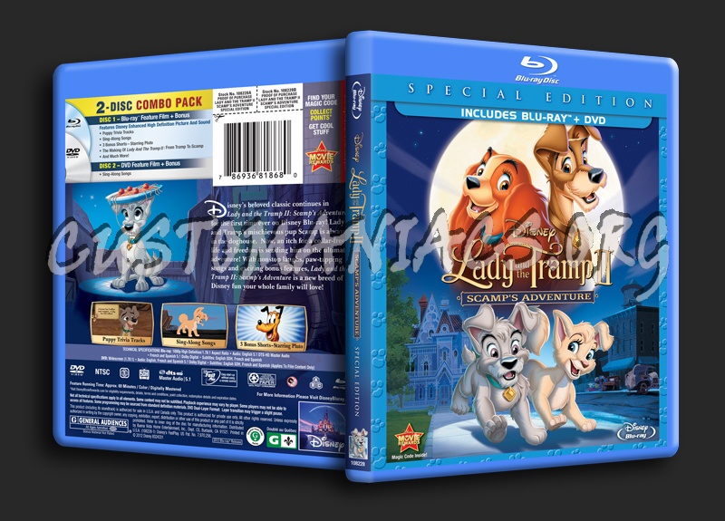 Lady and the Tramp II Scamp's Adventure blu-ray cover