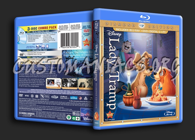 Lady and the Tramp blu-ray cover