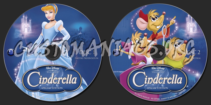 Cinderella (1950) blu-ray label