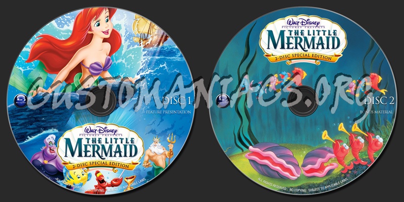 The Little Mermaid (1989) blu-ray label