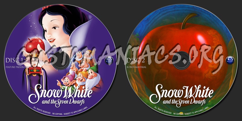 Snow White And The Seven Dwarfs (1937) blu-ray label