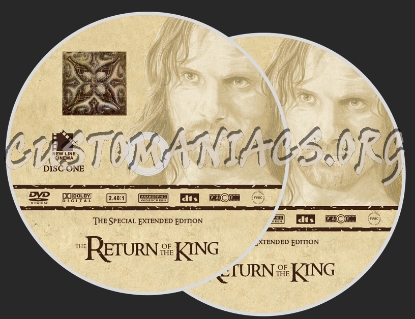 Return Of The King Extended dvd label