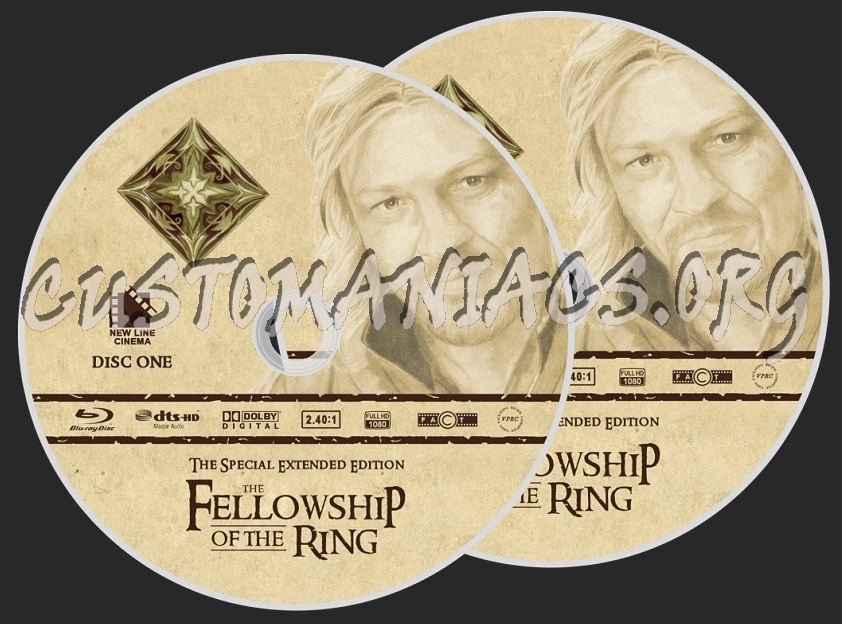 Fellowship Of The Ring Extended blu-ray label
