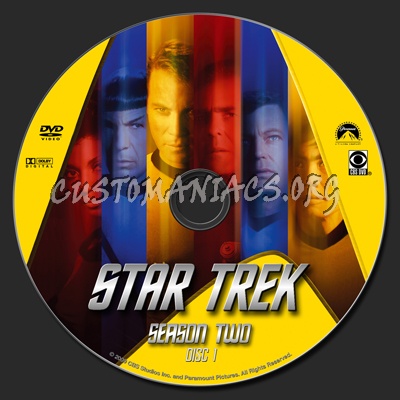 Star Trek TOS Season 2 Remastered dvd label