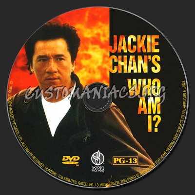 Jackie Chan's Who Am I? (1998) dvd label
