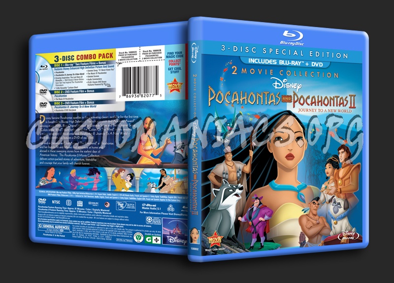 Pocahontas and Pocahontas 2 blu-ray cover