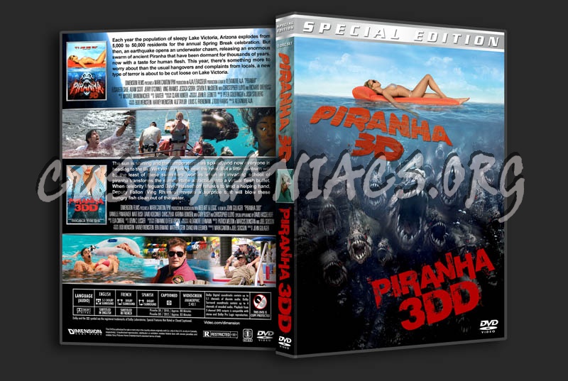 Piranha 3D / Piranha 3DD Double dvd cover