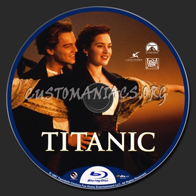 Titanic (1997) blu-ray label