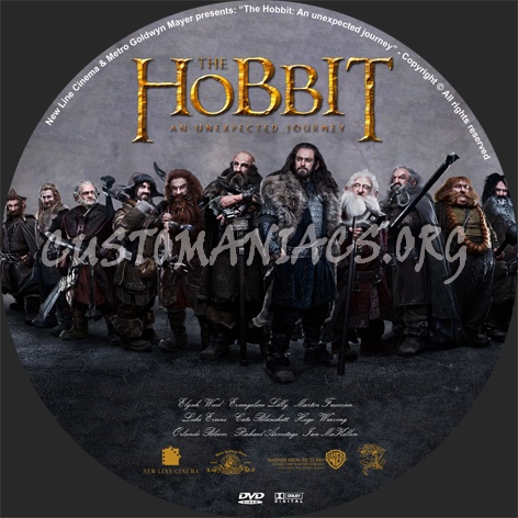 The Hobbit An Unexpected Journey dvd label