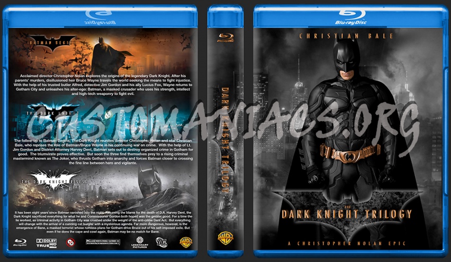 Batman Begins / The Dark Knight Trilogy blu-ray cover