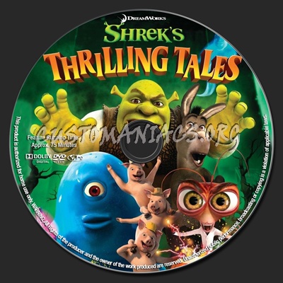 Shrek's Thrilling Tales dvd label