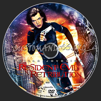 Resident Evil Retribution dvd label
