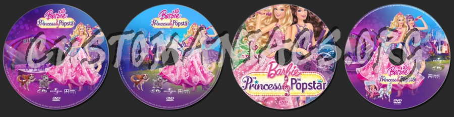 Barbie The Princess and the Popstar dvd label DVD Covers Labels by Customaniacs id 175372 free download highres dvd label
