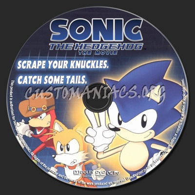 Sonic The Hedgehog The Movie dvd label