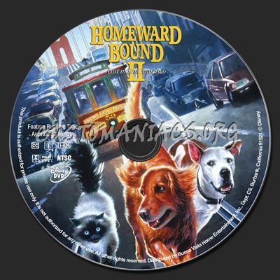 Homeward Bound 2: Lost In San Francisco dvd label