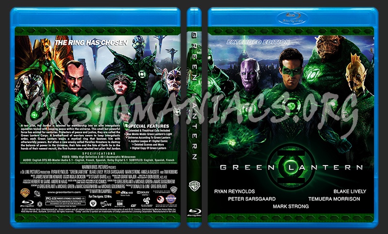 Green Lantern blu-ray cover